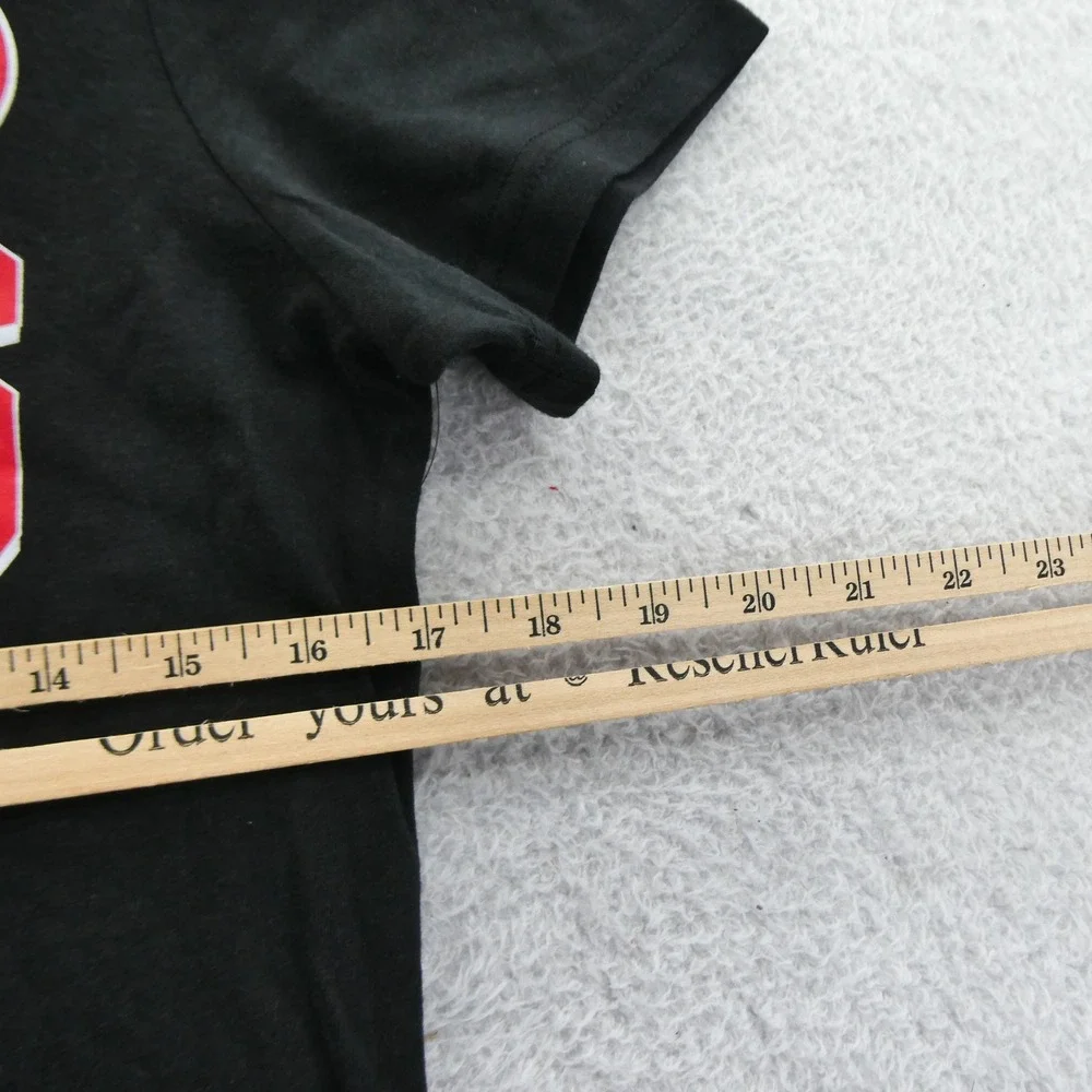 G-III‎ Shirt Womens Medium Atlanta Hawks Black V-Neck NBA Fan Apparel Cotton - Picture 4 of 8